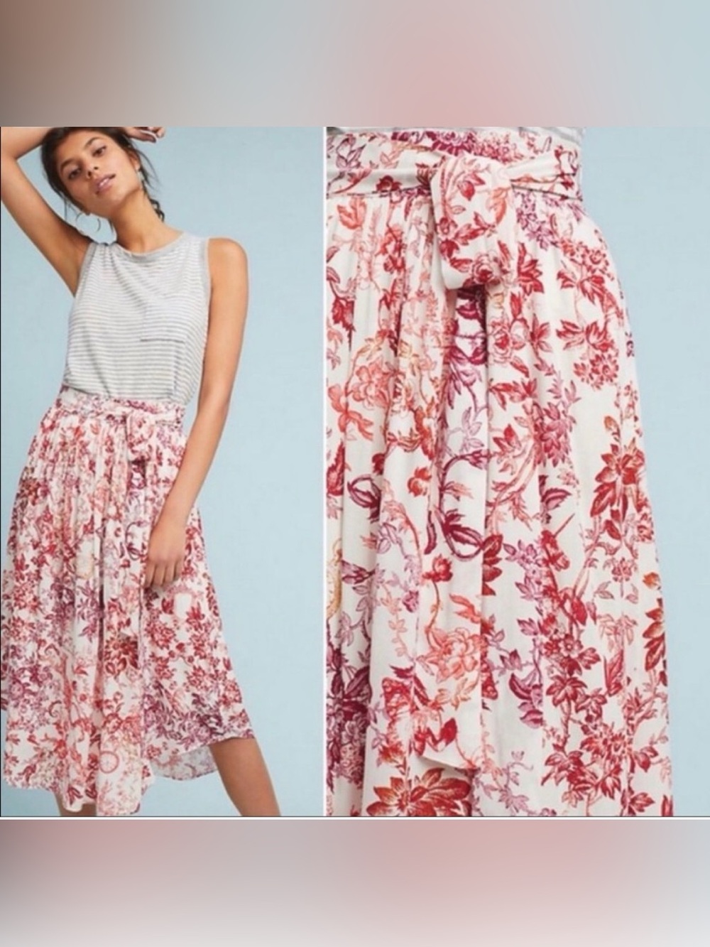 Maeve Anthropologie midi skirt size small